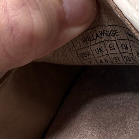 Vionic Willa Wedge Patent Leather Slip-on Loafer Cream Women's 7M NWB - Picture 10 of 11